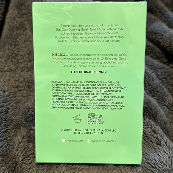 Give them LaLa Stay Calm Soothing Sheet Masks - Picture 2 of 2
